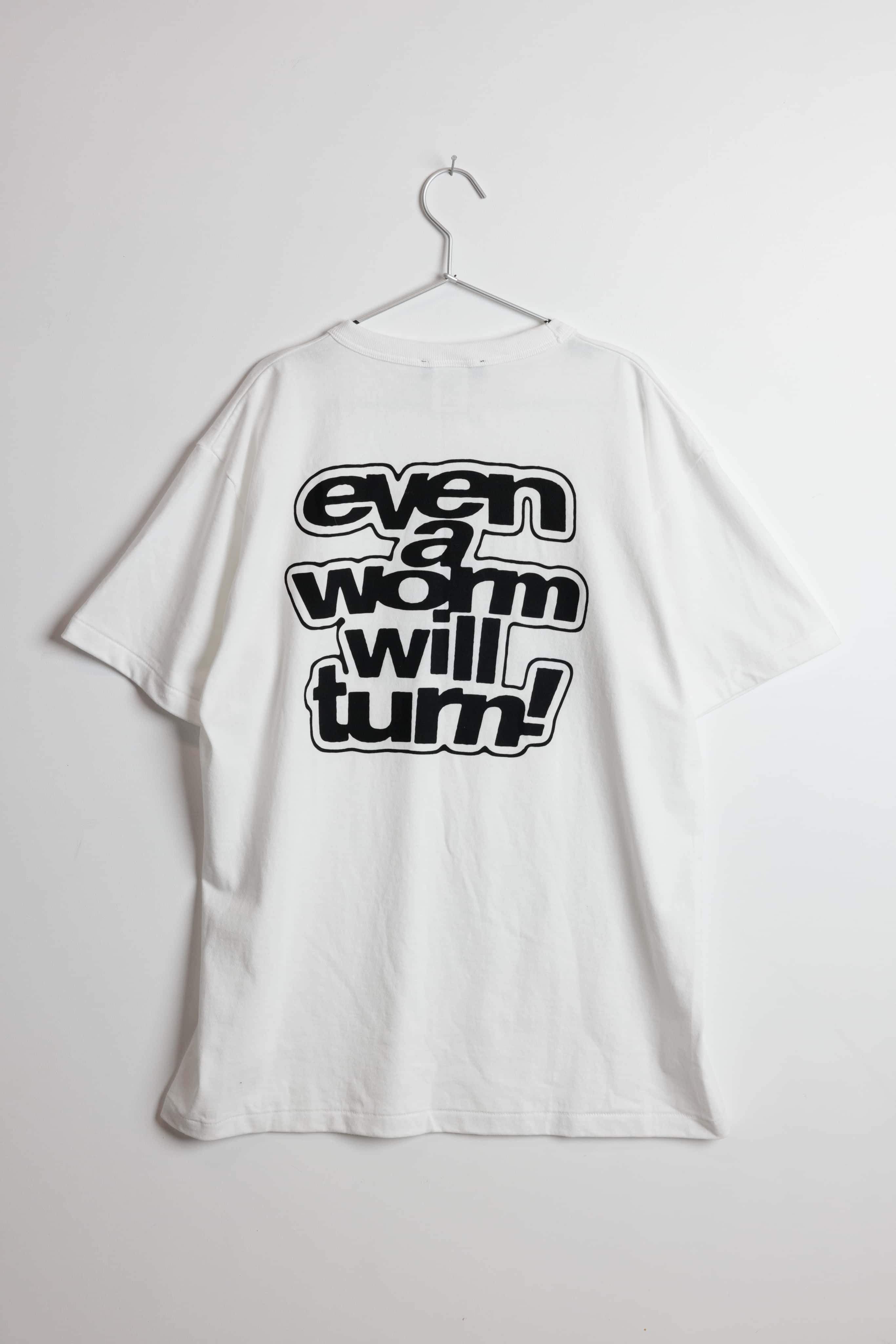 TURNING WORM T-SHIRT- WHITE/BLACK